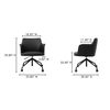 Morris Office Chair Pvc Black, by Moe's Home, 22.8" width x 20.8" height x 28.3" depth thumbnail 6