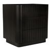 Povera 3 Drawer Nightstand Black, Dresser by Moe's Home, 28" width x 28" height x 20" depth thumbnail 3