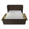 Sophia Queen Storage Bed Brown, by Moe's Home, 6'4" width x 4'7" height x 7'7" depth thumbnail 9