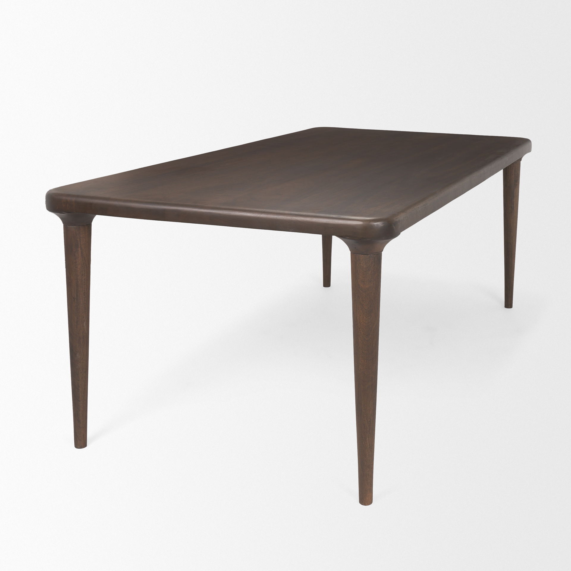 Suvan 84L Medium Dark Brown Rectangular Wood Dining Table large image 