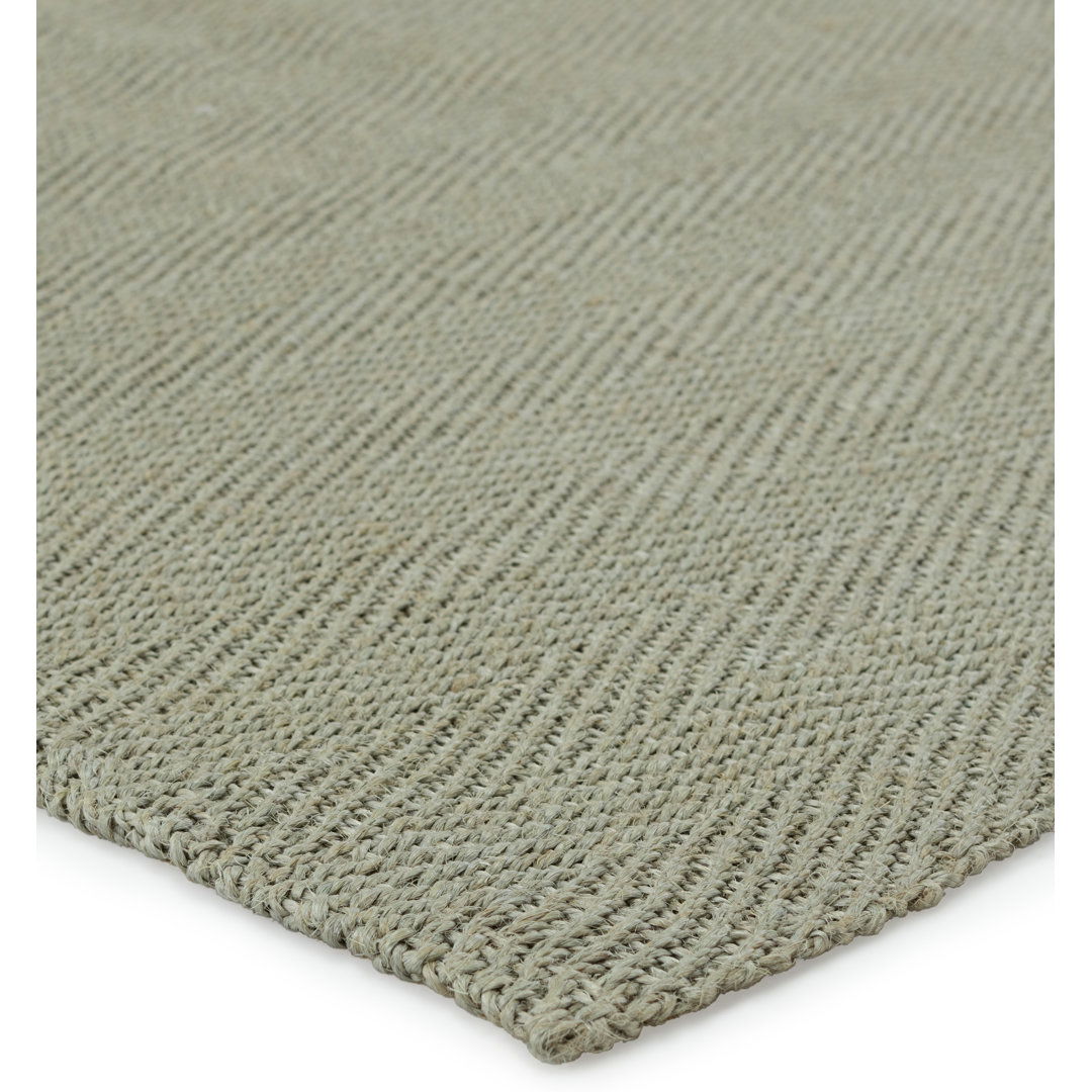 Ranier Natural Solid Green Area Rug (5'X8') large image 