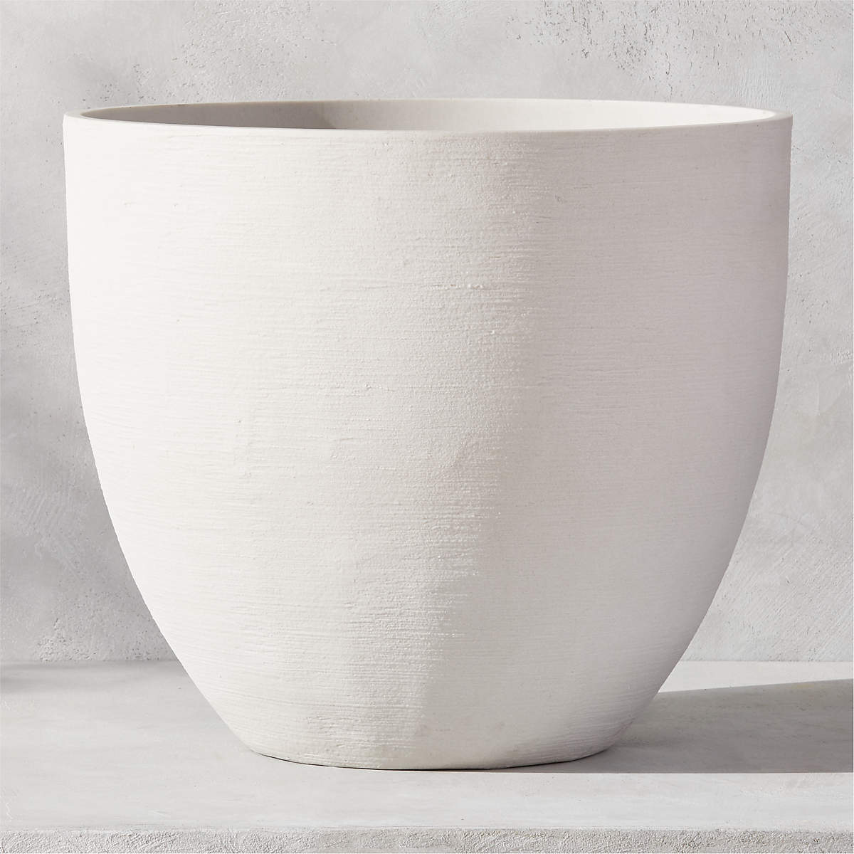 Online Designer Patio Castino White Outdoor Planter Large Set of 2