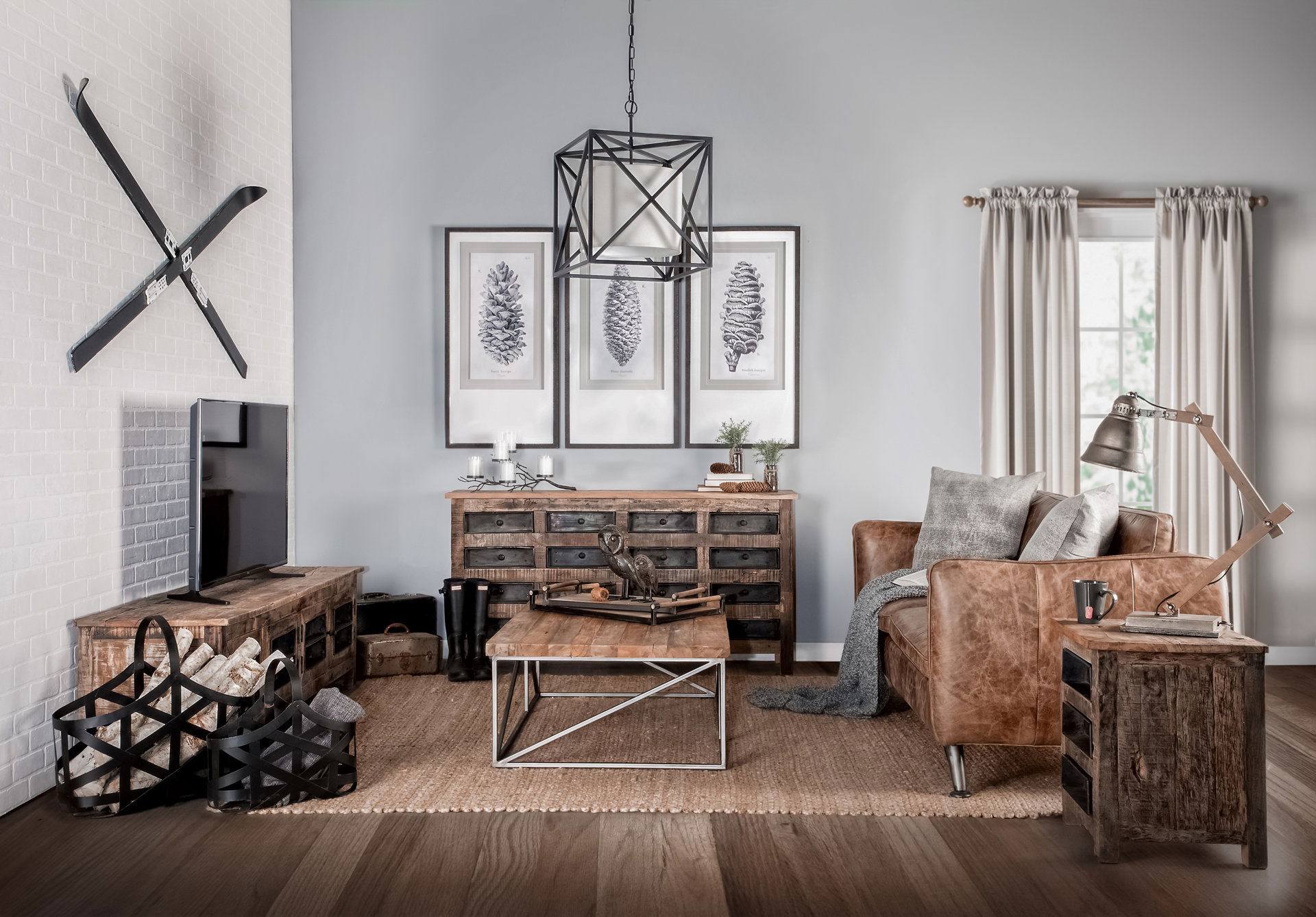 Cobain I 84' Brown Leather Two Seater Sofa large image 