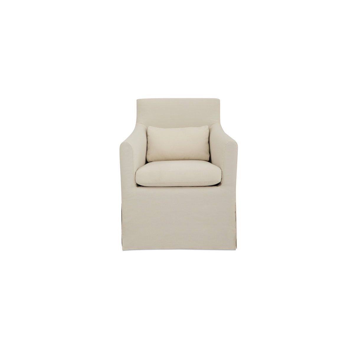 Lydia Outdoor Slipcover Dining Chair Cream, Outdoor Chair by Moe's Home, 2'2.4" width x 2'8.7" height x 2'2.2" depth View 1