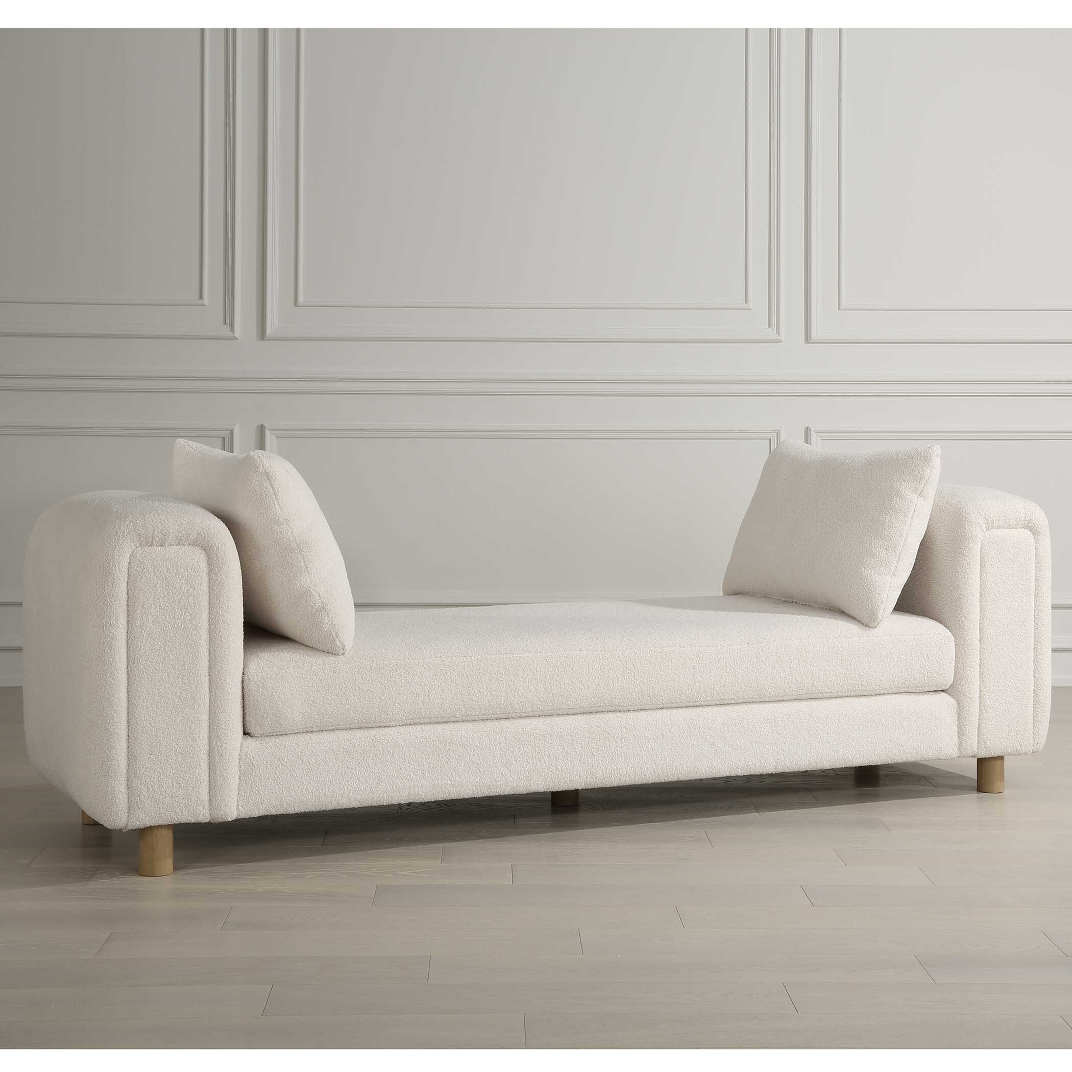 Repose Oversized Ivory Bench, Furniture by Uttermost, 90.5" width x 28.5" height x 26" depth View 4