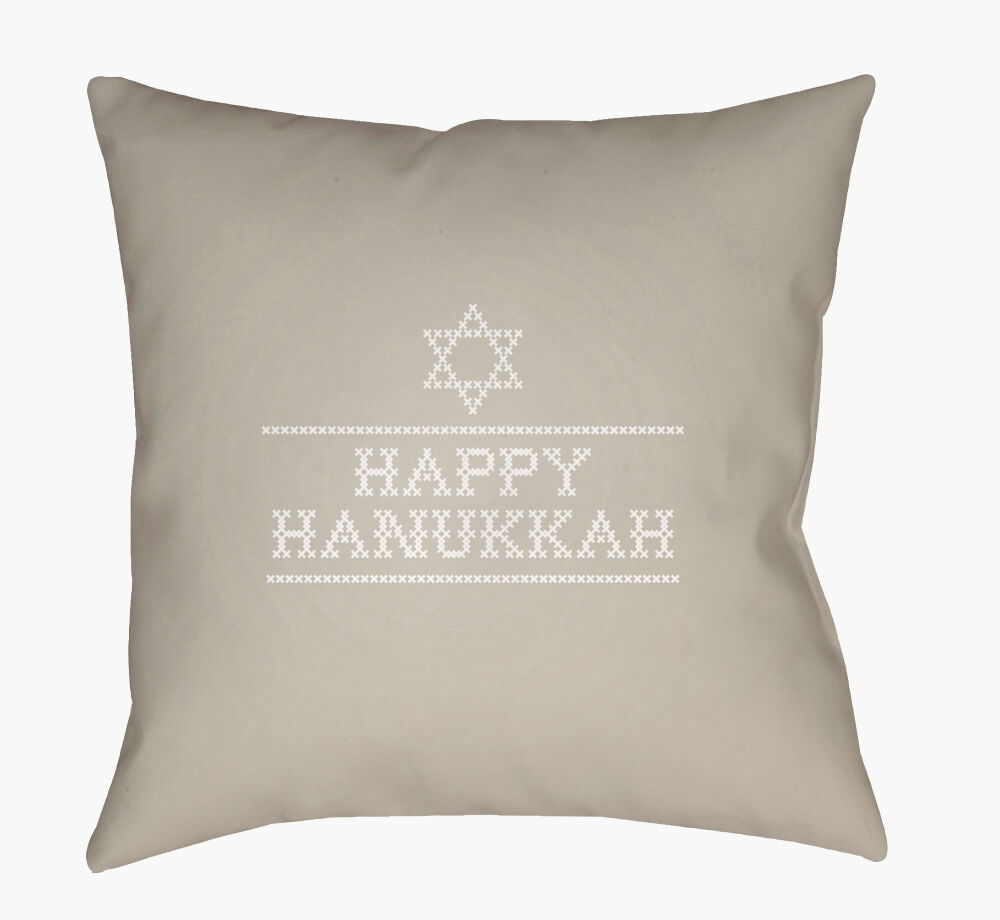Happy Hannukah II Accent Pillow, Decorative Pillow by Surya, 18" length x 18" width