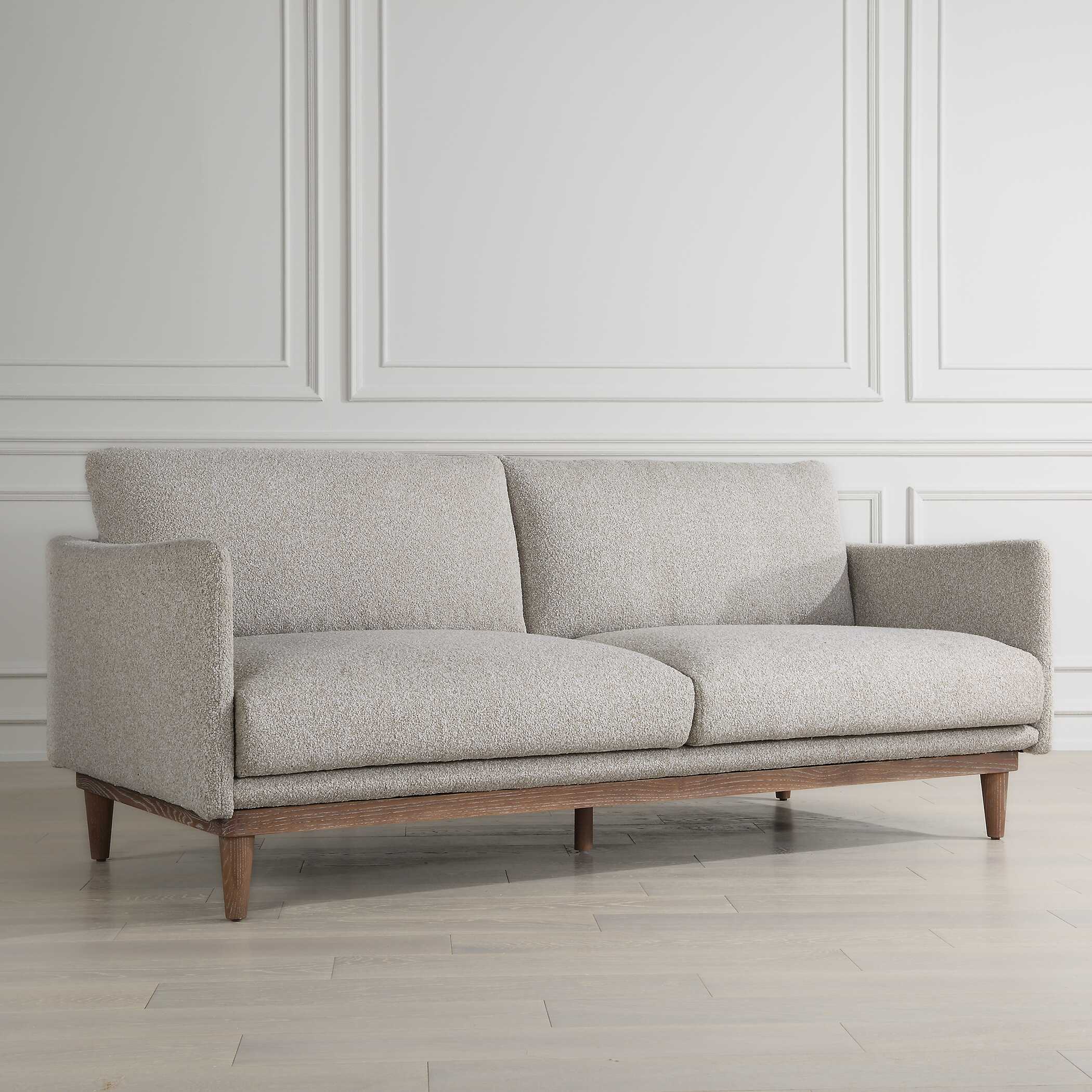 Freefall Gray Ceruse Sofa, Furniture by Uttermost, 83" width x 33" height x 36.25" depth View 6
