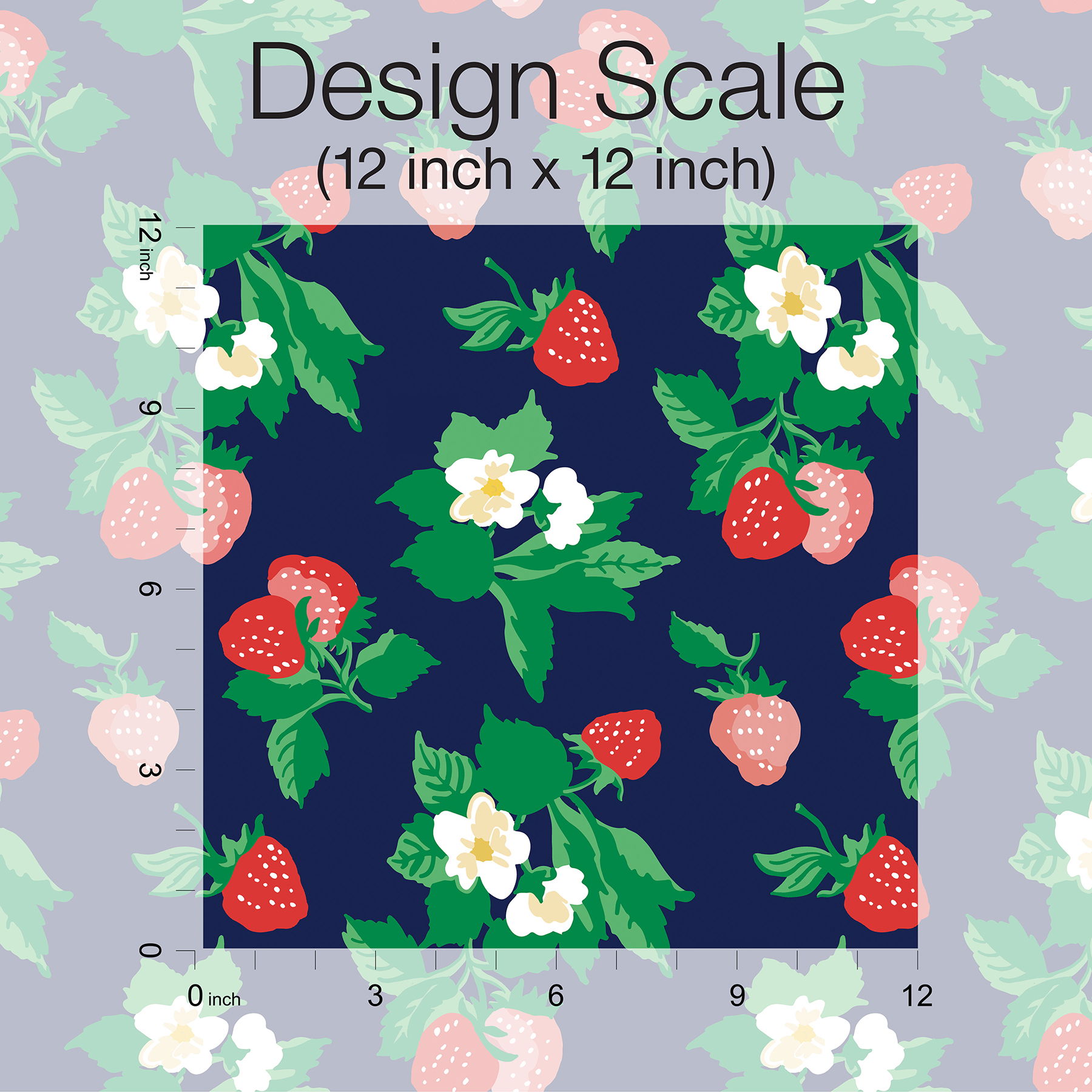 Berry Nice Navy Blue Peel & Stick Wallpaper large image 