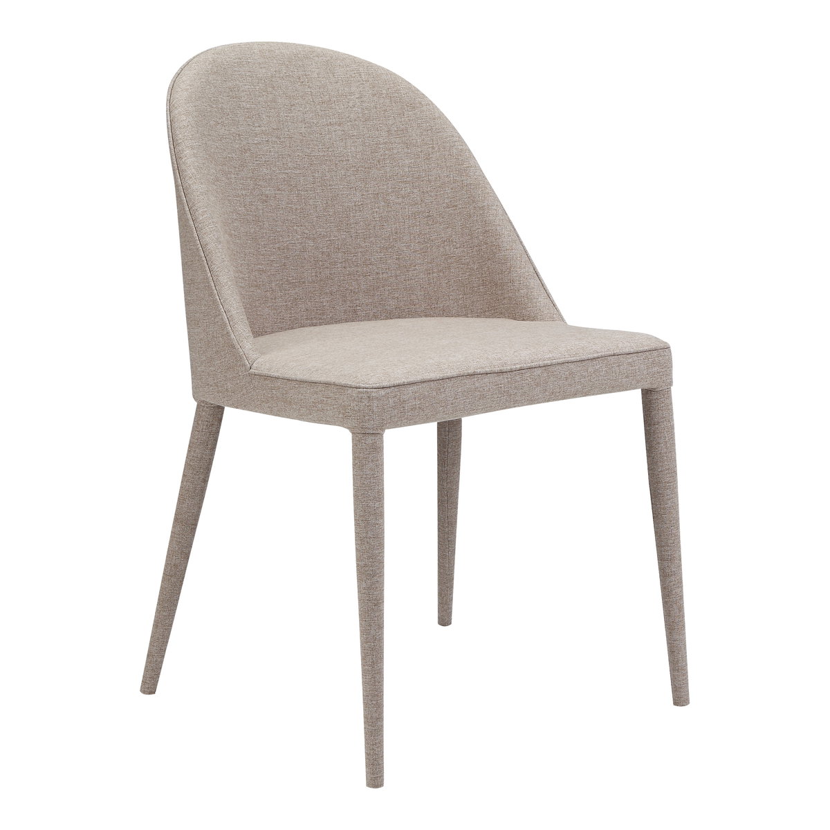 Burton Dining Chair Light Grey - Set Of Two, by Moe's Home, 19" width x 33" height x 22" depth View 5