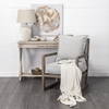 Sherlock Frost Gray Wood Frame Accent Chair, by Mercana, 25.98" length x 32.28" width x 34.25" height thumbnail 3