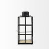 Gamfield  Medium Black Metal and Glass Lantern, Lighting by Mercana, 6.1" length x 6.1" width x 13.39" height thumbnail 6