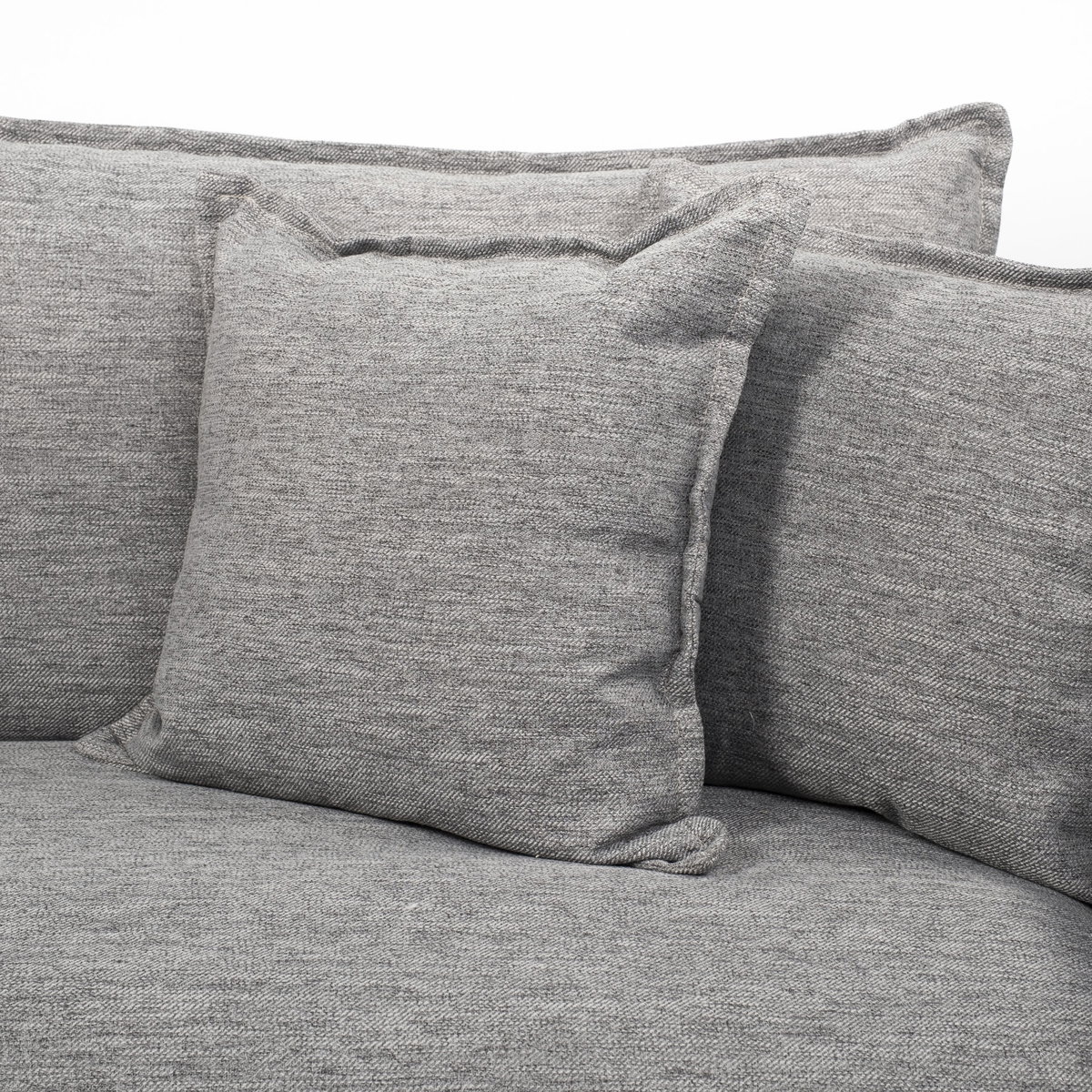 Roy II Castlerock Gray Upholstered and Brown Wood Frame Arm Chair, Accent Chair by Mercana, 43.31" length x 41.73" width x 33.07" height View 8