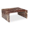Rosa Coffee Table Rosso Levanto Marble, by Moe's Home, 40" width x 16" height x 30" depth thumbnail 2