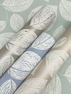 Contoured Leaves Indigo Blue Wallpaper, by York Wall, 27' length x 2'3" width x 0.02" depth thumbnail 4