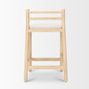 Sam Backless 25.87in Seat Counter Stool | Light Brown Wood with Fabric, Counter & Bar Stool by Mercana, 19" length x 18.25" width x 33.75" height thumbnail 6