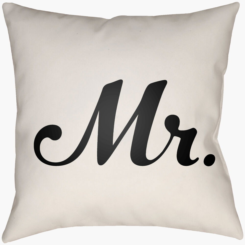 Mr & Mrs Accent Pillow large image 