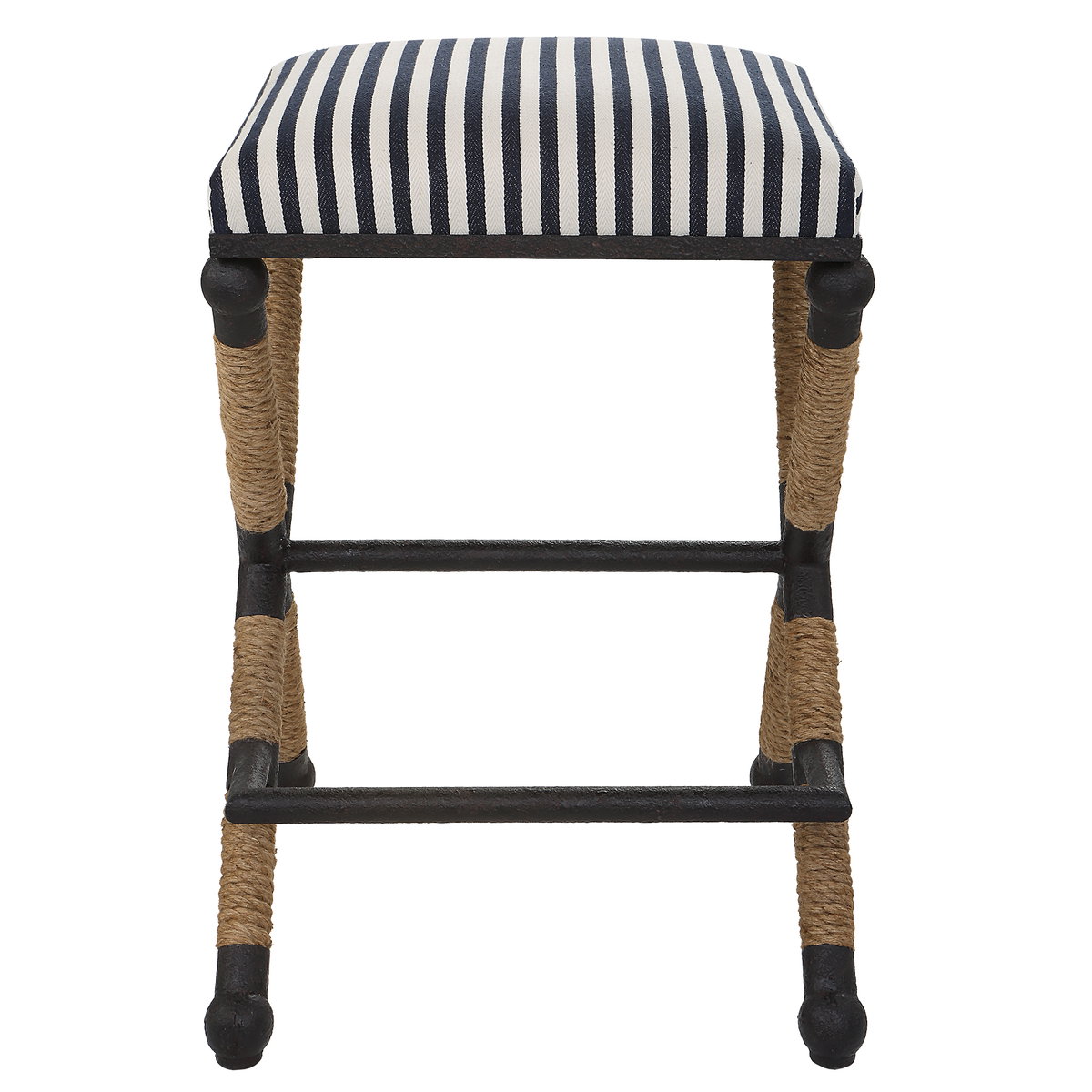 Braddock Backless Counter Stool, Counter & Bar Stool by Uttermost, 18.75" width x 27.62" height x 18.75" depth View 13