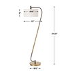 Irwin Curved Brass Floor Lamp, by Uttermost, 23" width x 64.25" height x 16" depth thumbnail 3