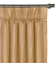 Online Designer Combined Living/Dining MERIDIAN PINCH PLEAT CURTAIN PANEL IN CASHEW