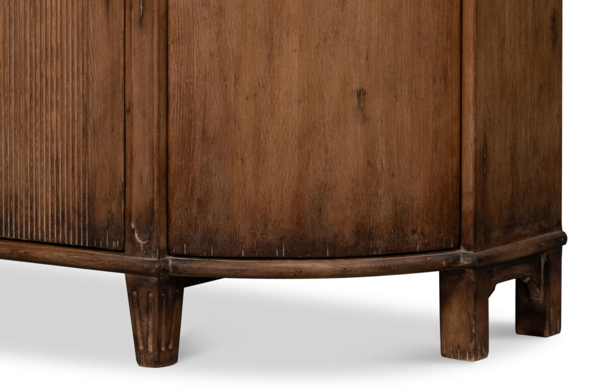 Brooks Demilune  Brown, by Sarreid, 1'8" length x 5'3" width x 3'9" height View 7