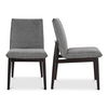 Charlie Dining Chair Dark Grey – Set Of Two, by Moe's Home, 20.25" width x 35" height x 24.25" depth thumbnail 1