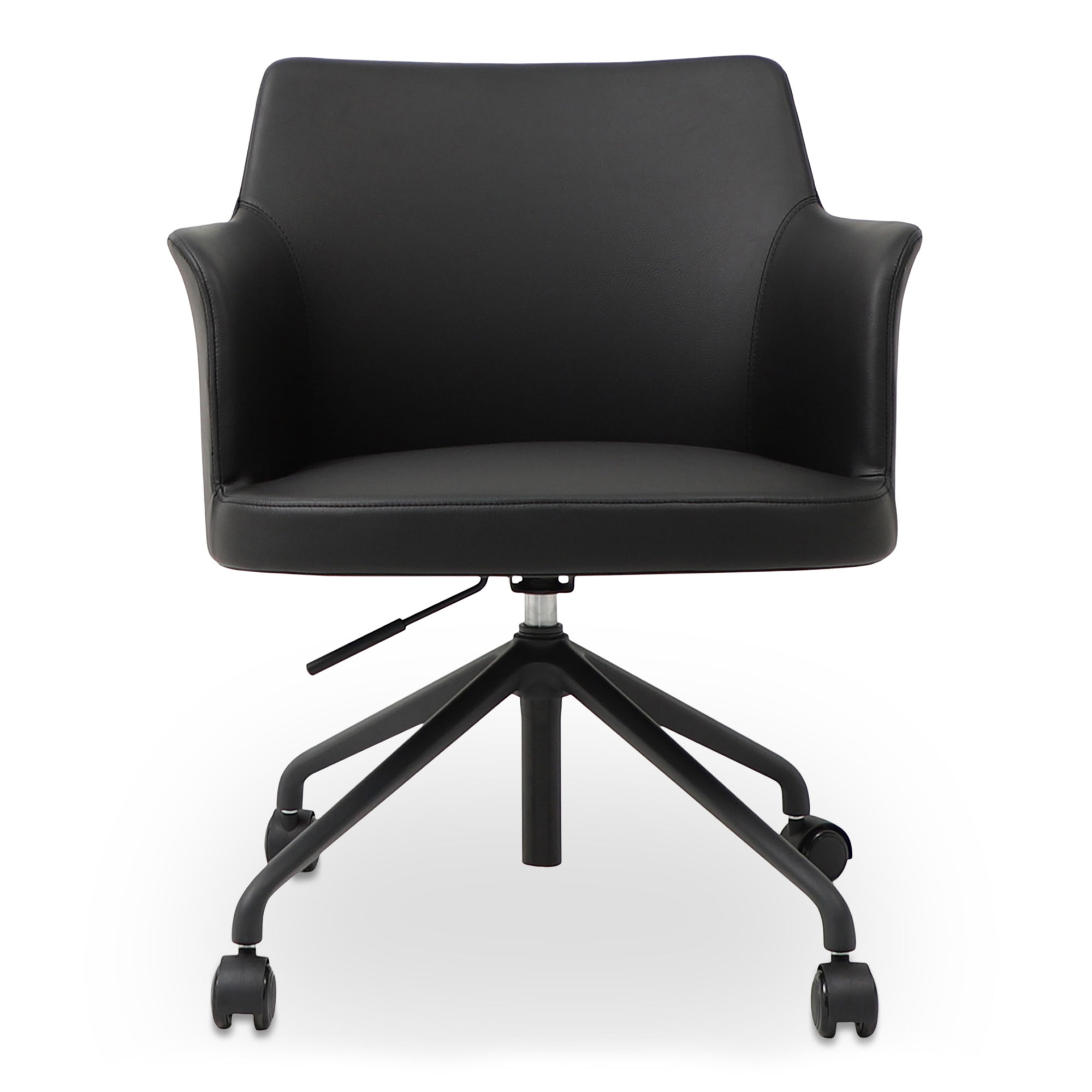 Morris Office Chair Pvc Black, by Moe's Home, 22.8" width x 20.8" height x 28.3" depth View 1