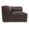 Form Corner Chair Espresso Brown Leather, Sectional Sofa by Moe's Home, 40.5" width x 26" height x 40.5" depth thumbnail 1