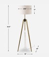 Anchorage Tri-pod Floor Lamp, by Uttermost, 1'7" width x 5'3.5" height x 1'7" depth thumbnail 3