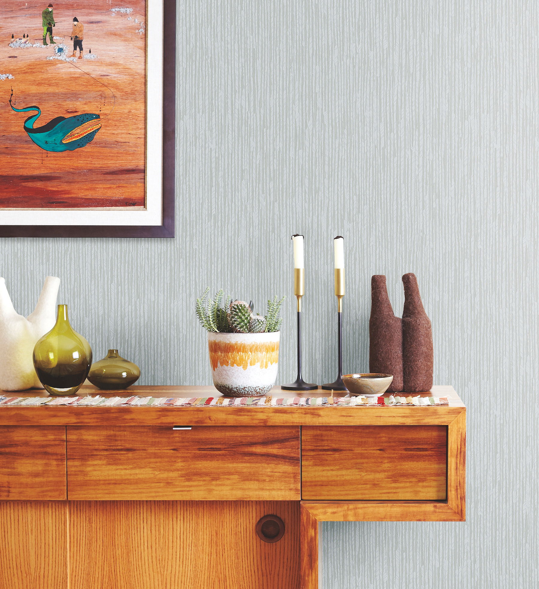Feather Fletch Light Blue Wallpaper large image 
