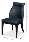 Jefferson Distilled Leather Dining Chair, Seating by Sarreid, 20" length x 25" width x 36" height thumbnail 13