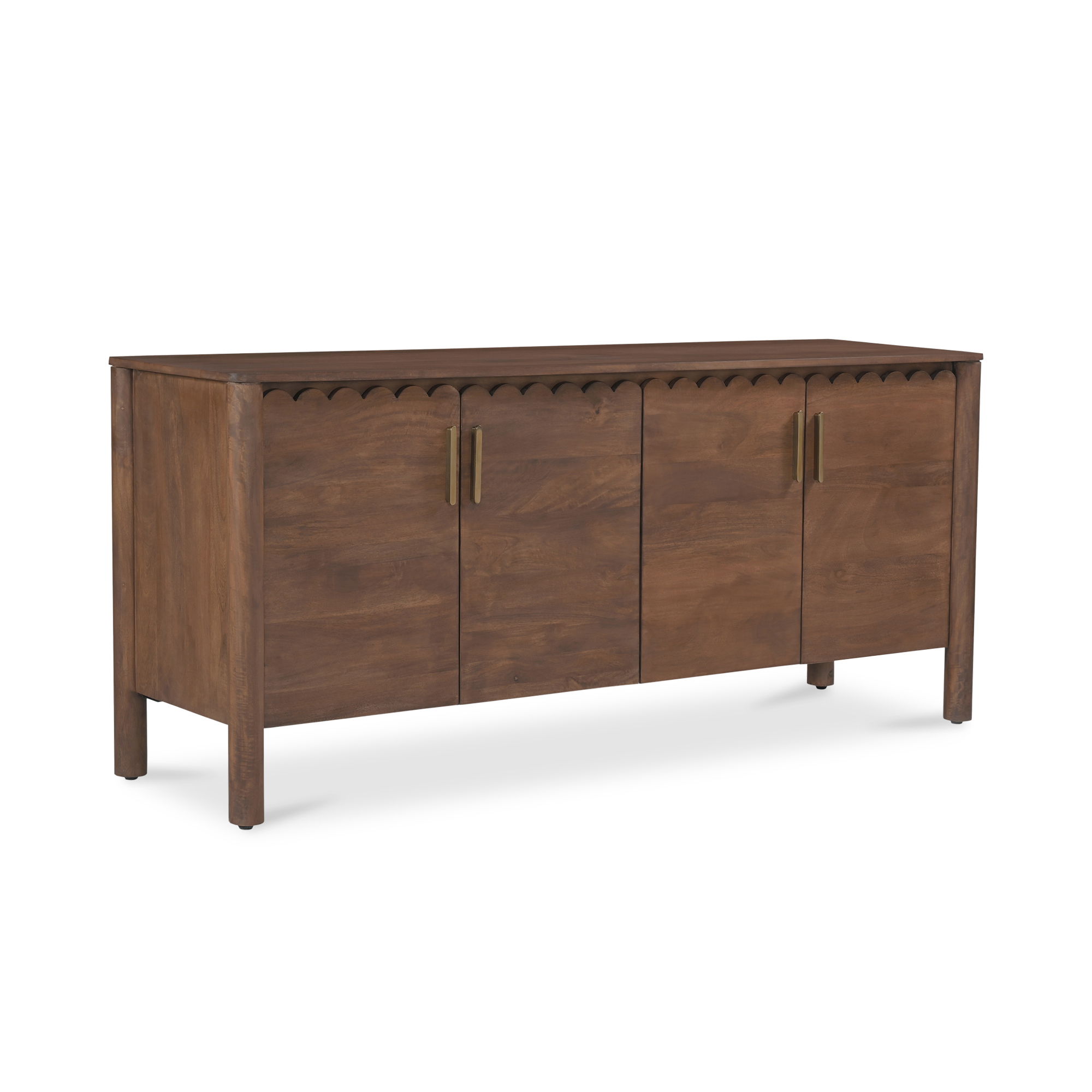 Wiley 4 Door Sideboard Vintage Brown, Cabinets & Sideboard by Moe's Home, 67.75" width x 30" height x 19" depth View 4