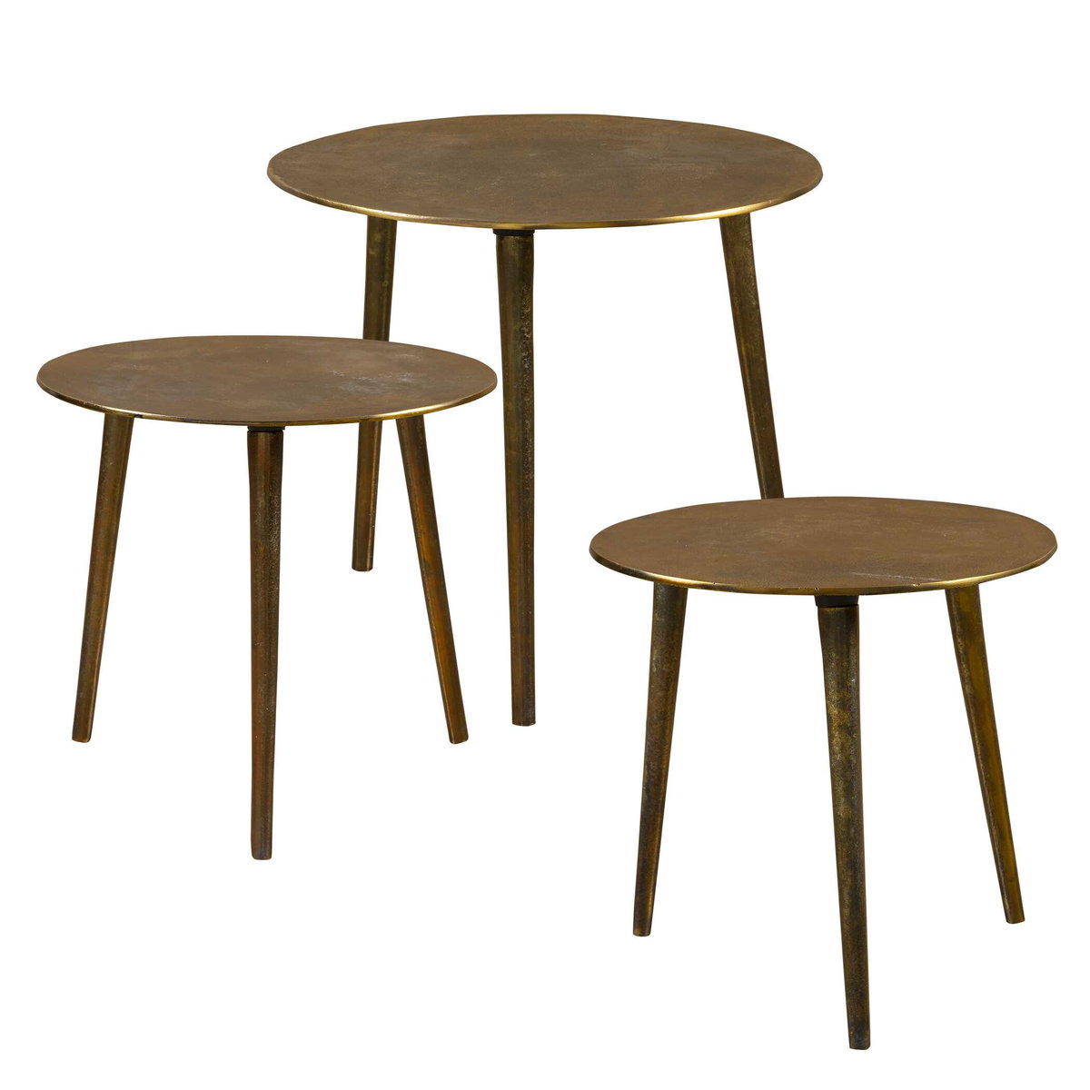 Kasai Gold Coffee Tables Set/3, by Uttermost, 18" width x 16.5" height x 18" depth View 4