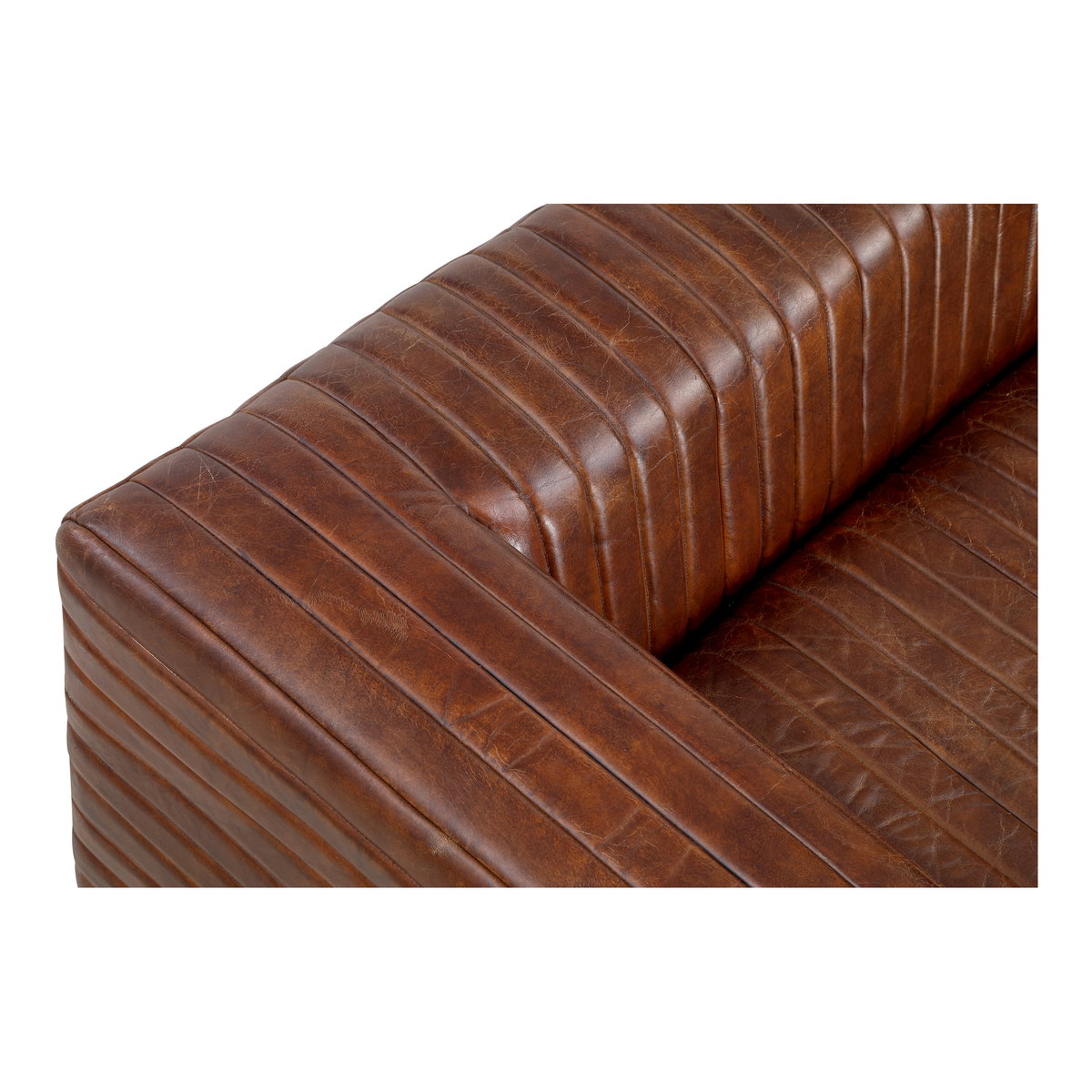 Castle Sofa Dark Brown, Sofas & Sectional by Moe's Home, 95" width x 27.5" height x 39" depth View 7