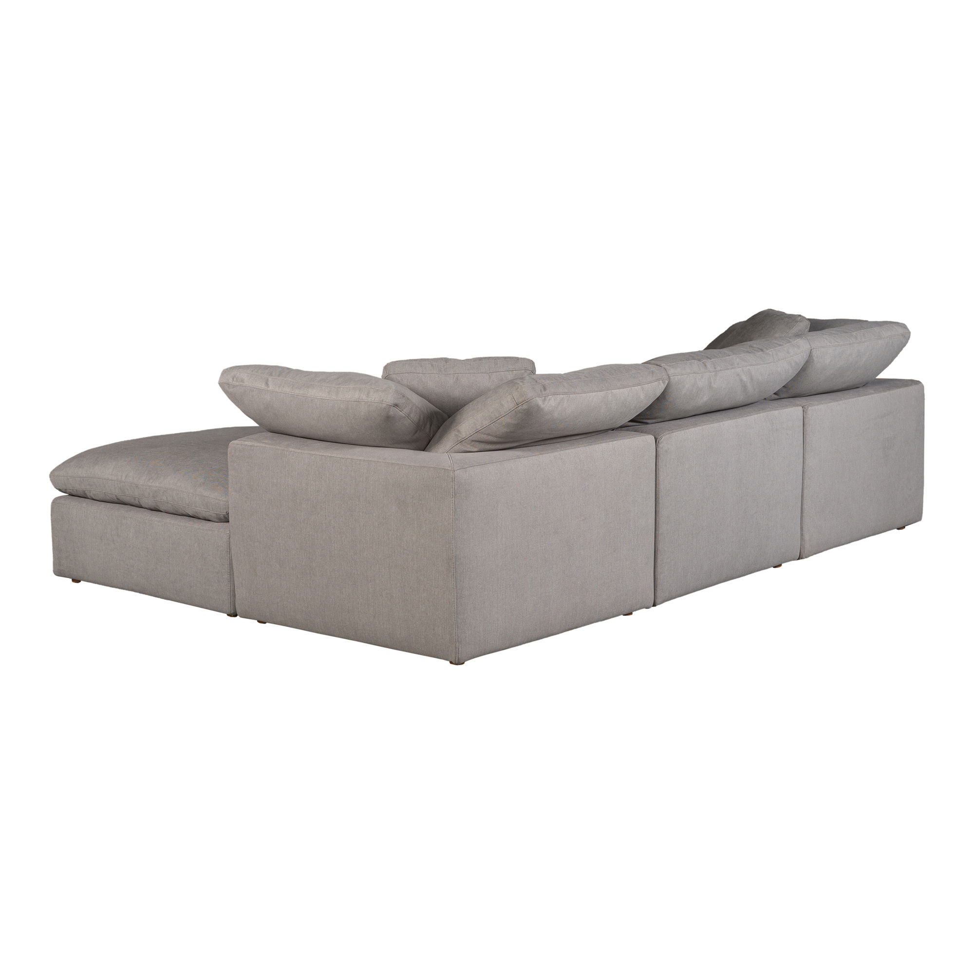 Terra Condo Lounge Modular Sectional Light Grey, Sectional Sofa by Moe's Home, 114" width x 32" height x 76" depth View 4