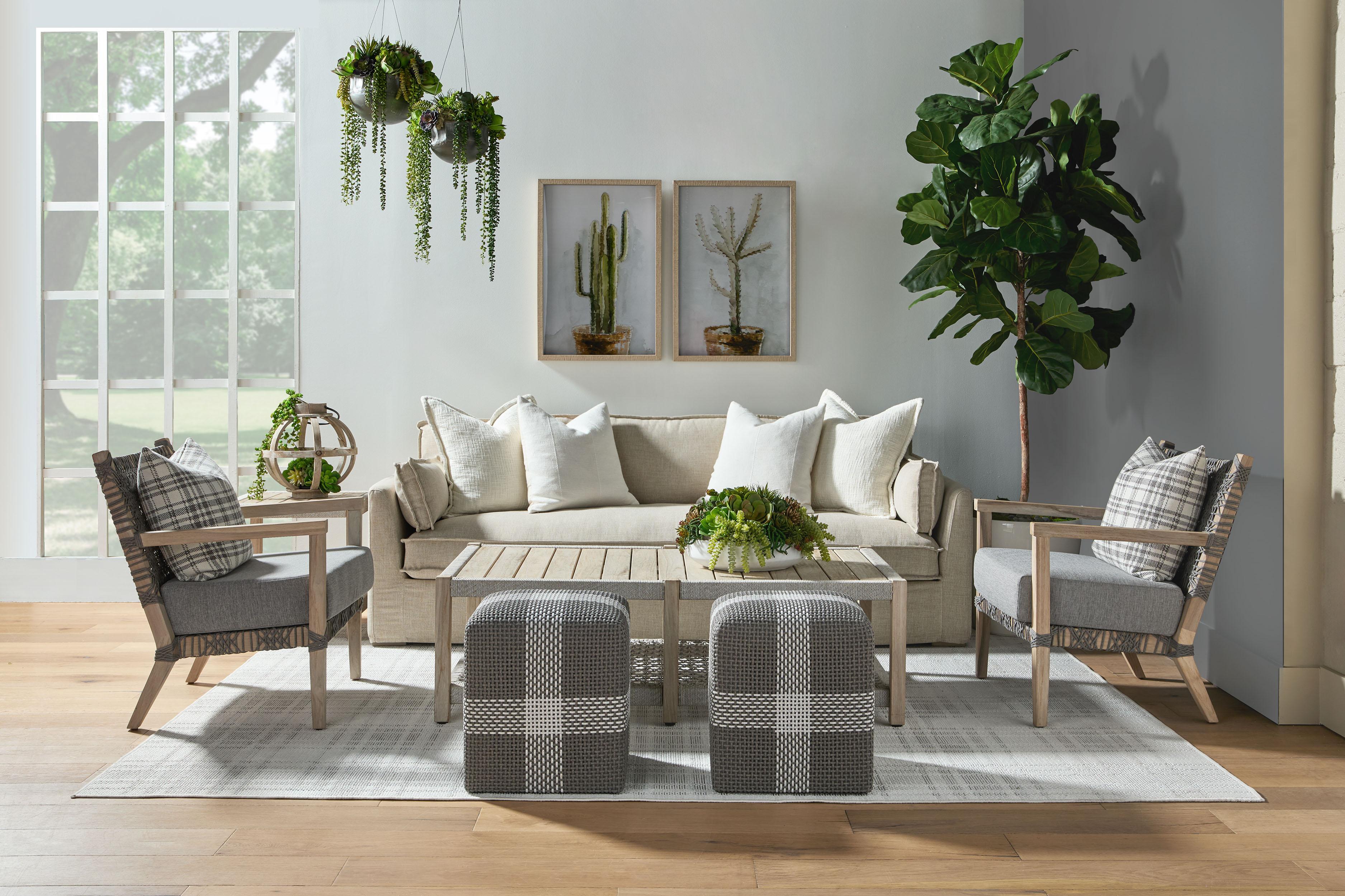 Thea Outdoor 90' Taper Arm Slipcover Sofa large image 