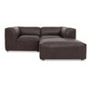 Form Nook Modular Sectional Espresso Brown, Sectional Sofa by Moe's Home, 81" width x 26" height x 71.5" depth thumbnail 1