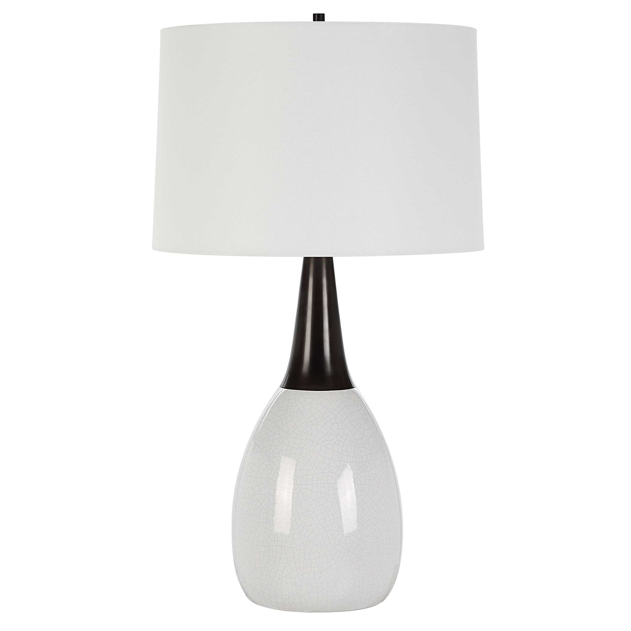 Fralin White Table Lamp, by Uttermost, 17" width x 30.5" height x 17" depth View 5