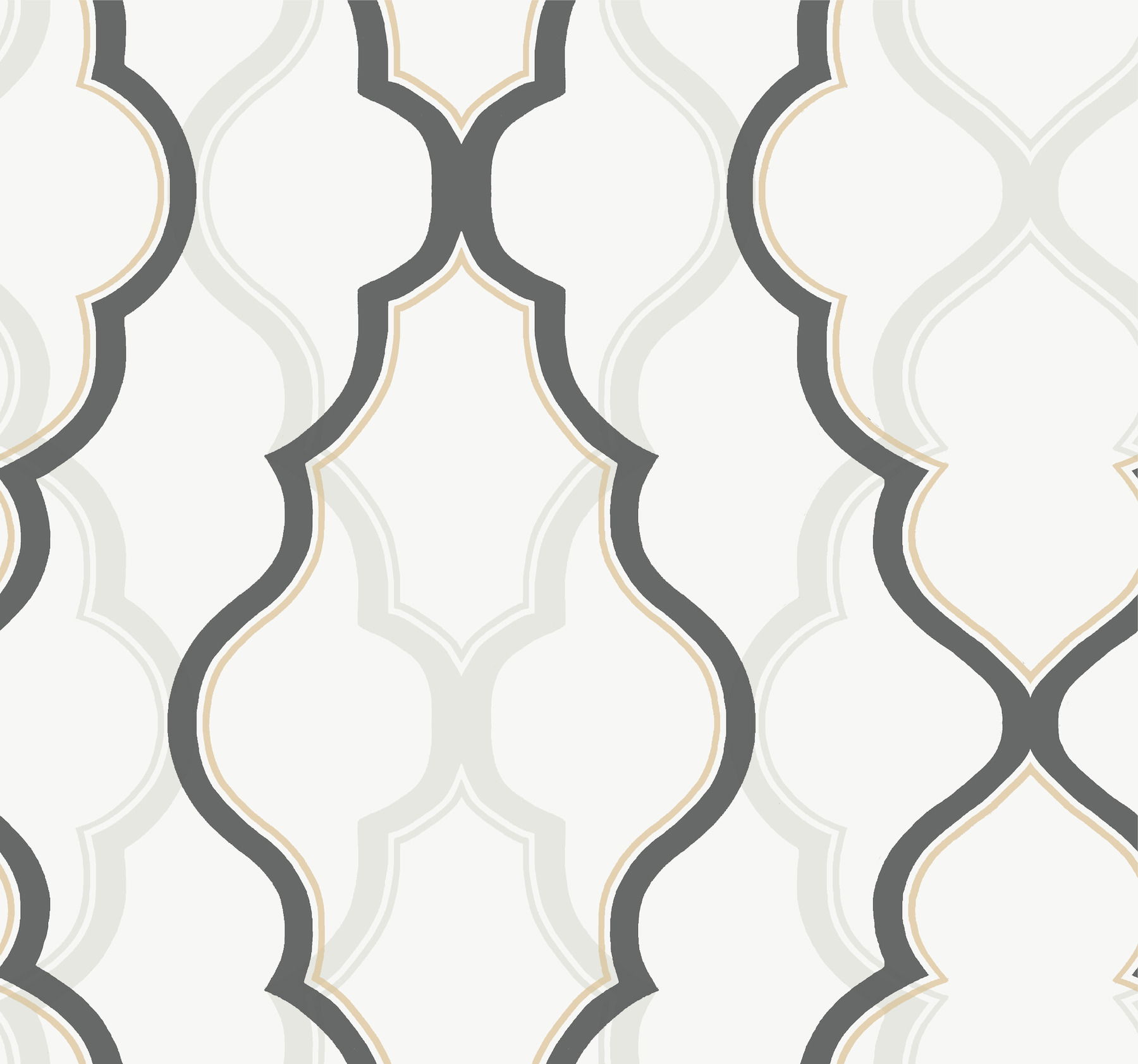 Double Damask White & Black Wallpaper Double Damask White & Black Wallpaper large image