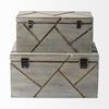 Niobe (Set of 2) 16L x 11W Gray Wooden Nesting Boxes, by Mercana, 16.02" length x 10.75" width x 8.25" height thumbnail 7