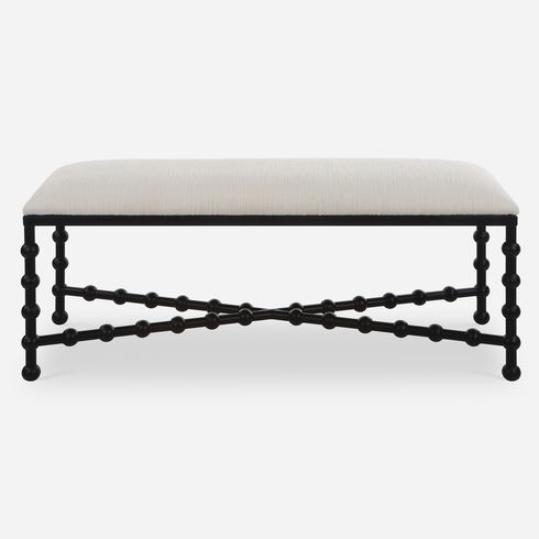Iron Drops Cushioned Bench