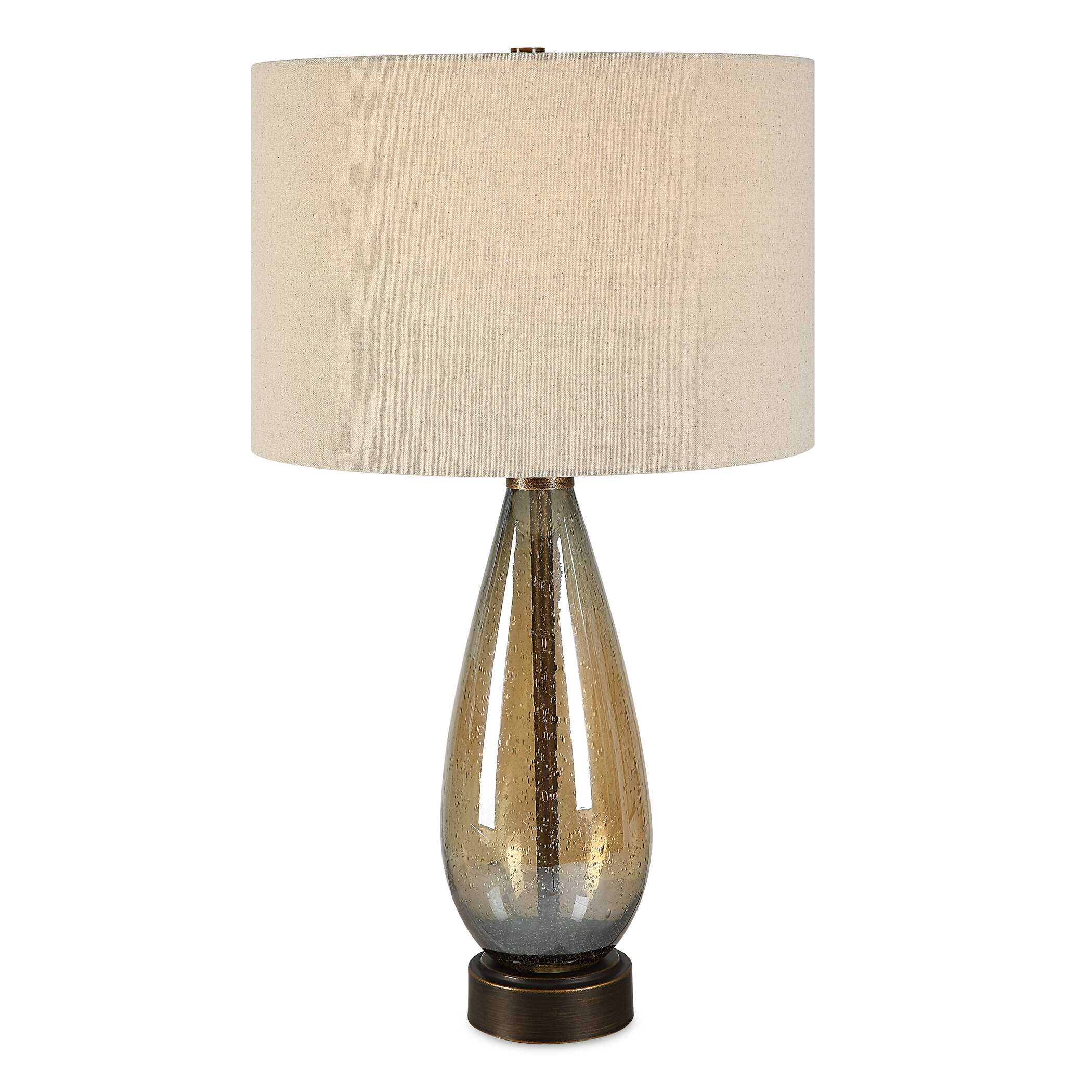 Baltic Teardrop Glass Table Lamp, by Uttermost, 16" width x 29" height x 16" depth View 1