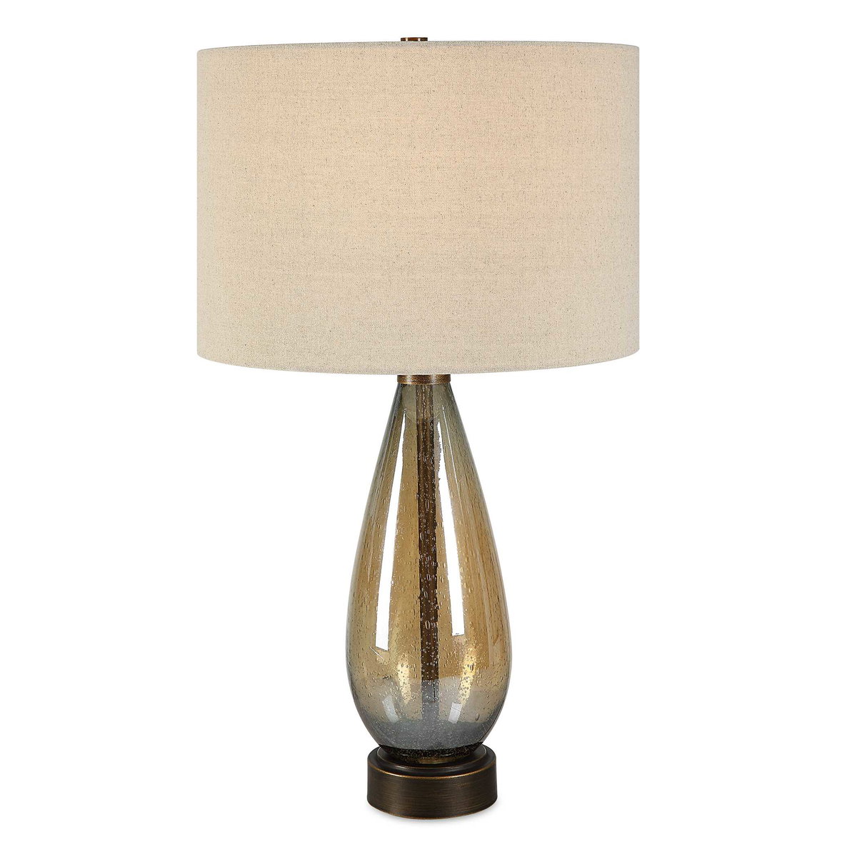 Baltic Teardrop Glass Table Lamp, by Uttermost, 16" width x 29" height x 16" depth View 1
