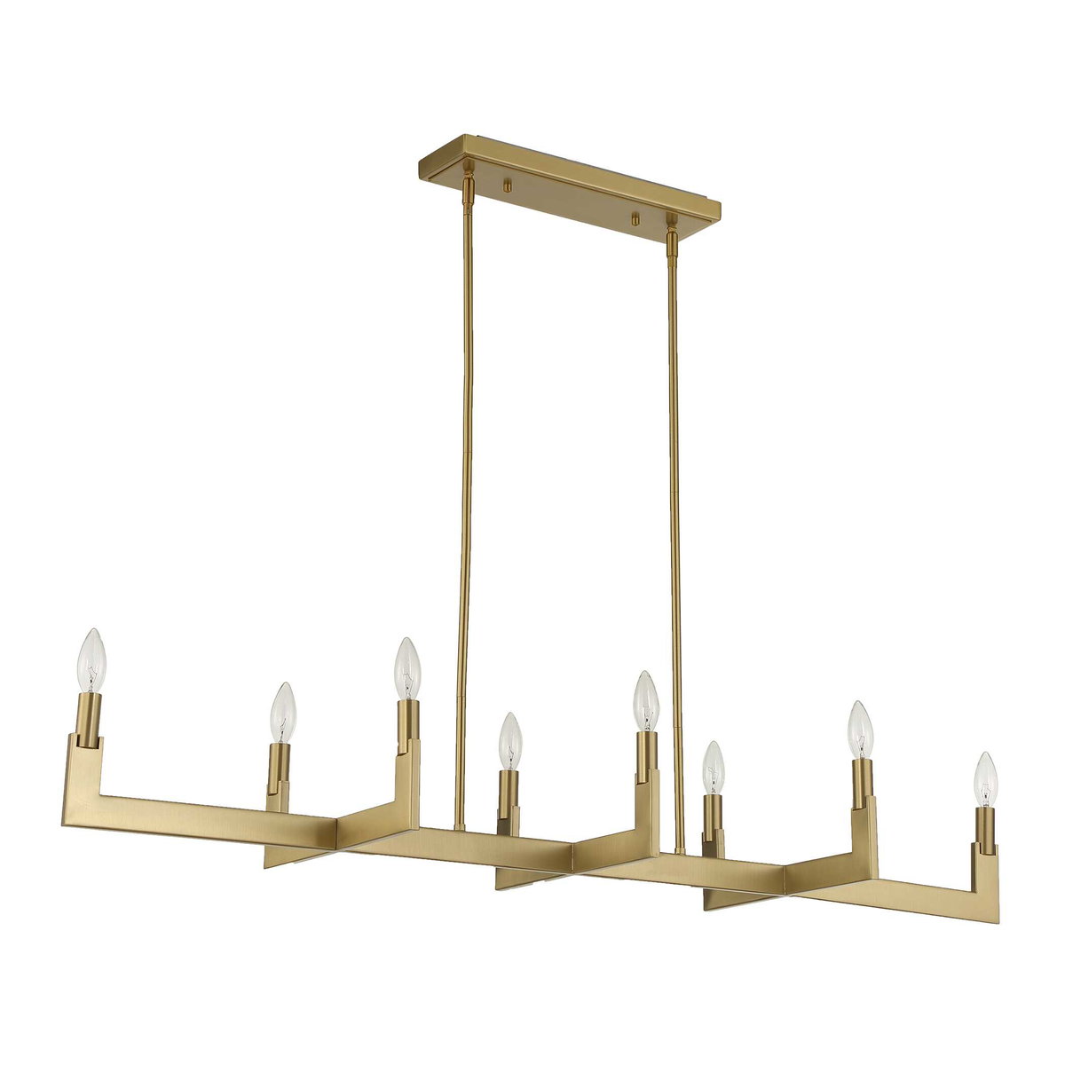 Cordoba 8 Light Linear Chandelier, Pendant by Uttermost, 51.5" width x 8.5" height x 14.25" depth View 7