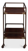 Trolley Side Table, by Sarreid, 1'2" length x 1'6" width x 2'1" height thumbnail 5