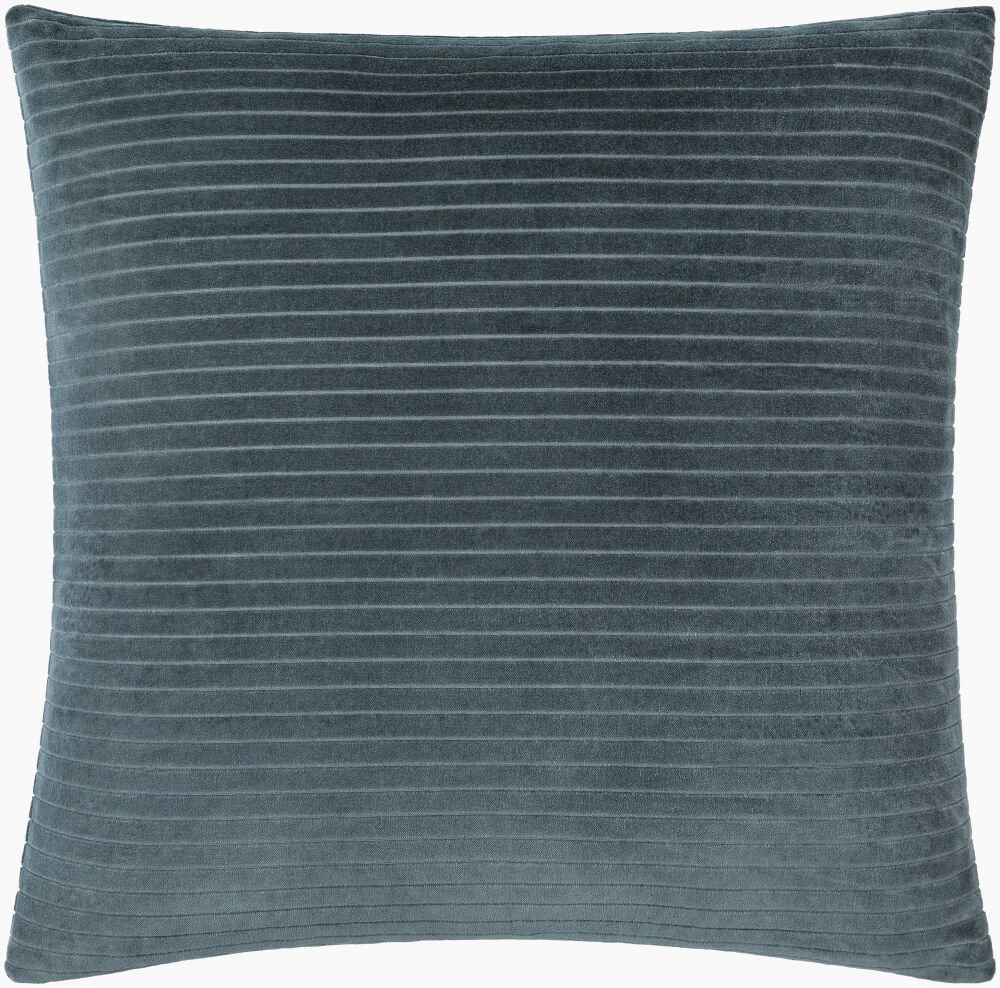 Cotton Velvet Stripes Accent Pillow, Decorative Pillow by Surya, 20" length x 20" width