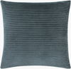 Cotton Velvet Stripes Accent Pillow Poly, Decorative Pillow by Surya, 20" length x 20" width thumbnail