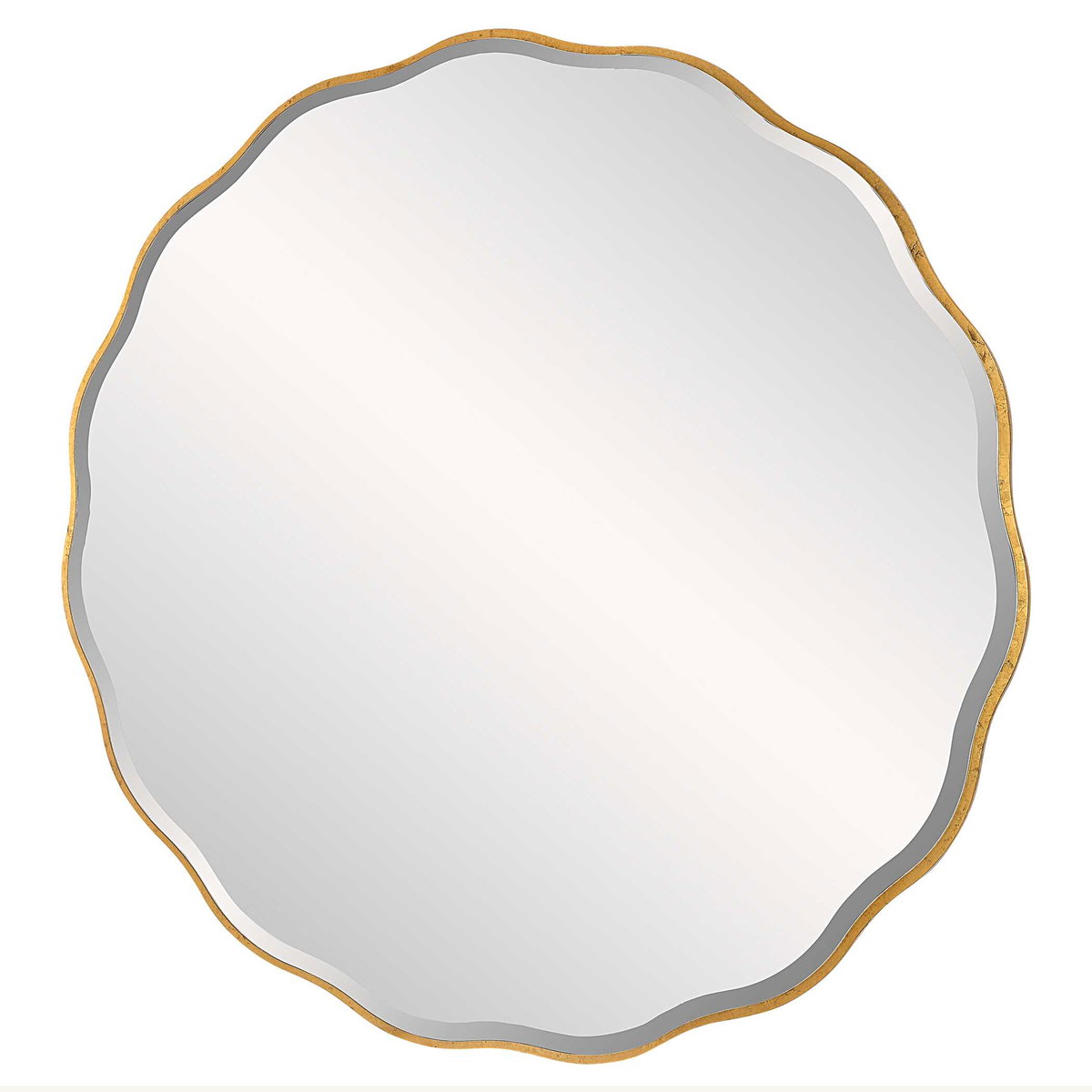 Aneta Large Gold Round Mirror, by Uttermost, 5' width x 5' height x 0.67" depth View 5