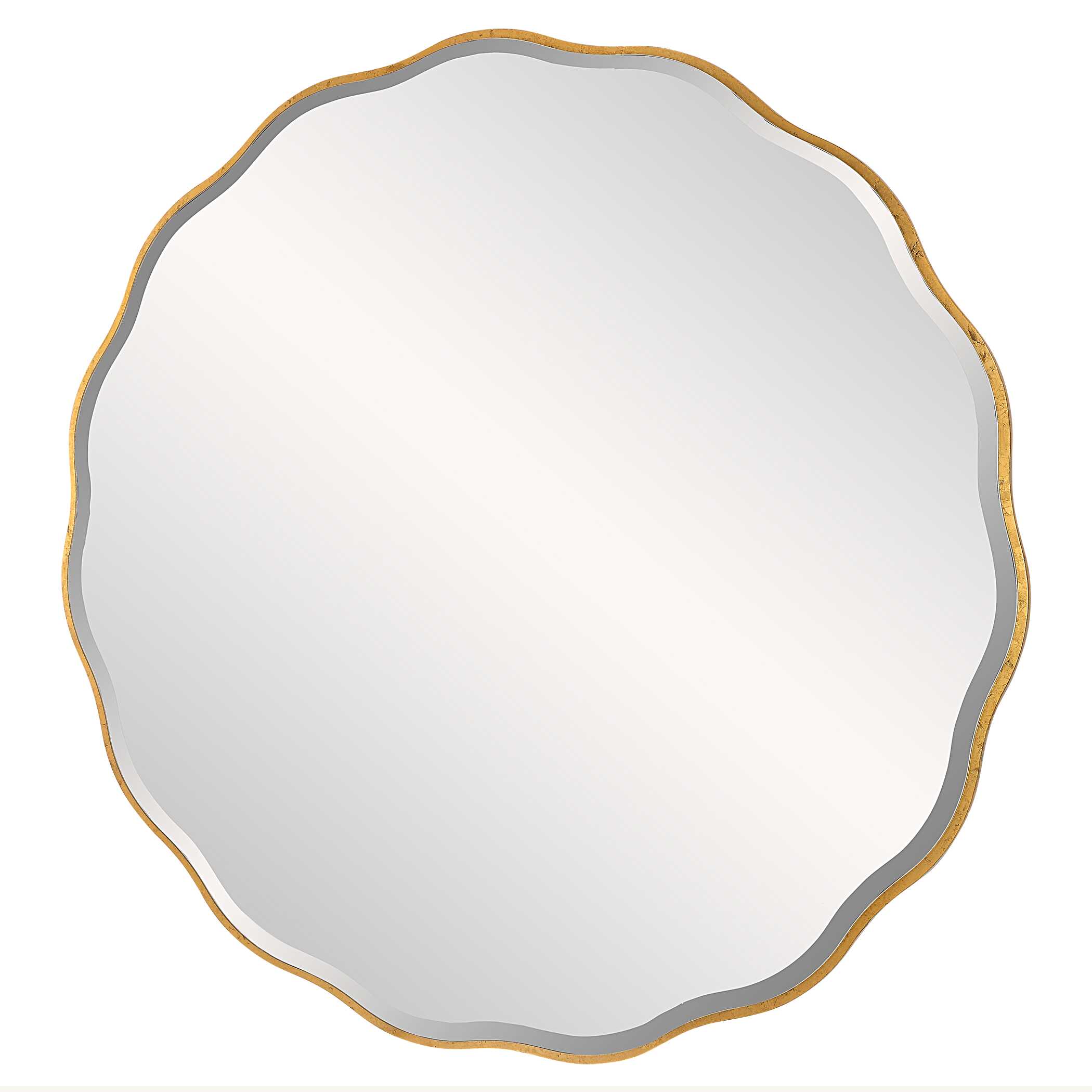 Aneta Large Gold Round Mirror, by Uttermost, 60" width x 60" height x 0.67" depth View 5