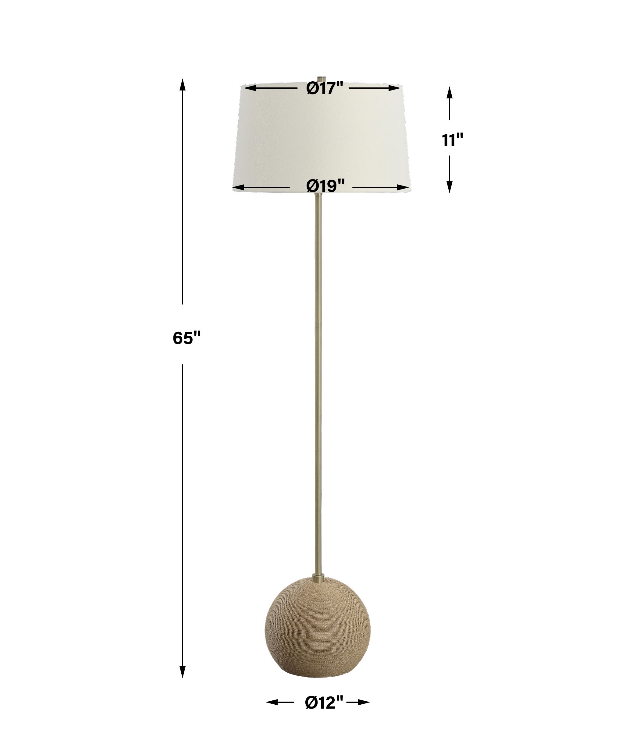 Captiva Brass Floor Lamp large image 