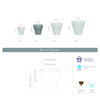 TruDrop Rim Modern Self Watering Planter, by Crescent Garden, 22" width x 22" height x 22" depth thumbnail 6